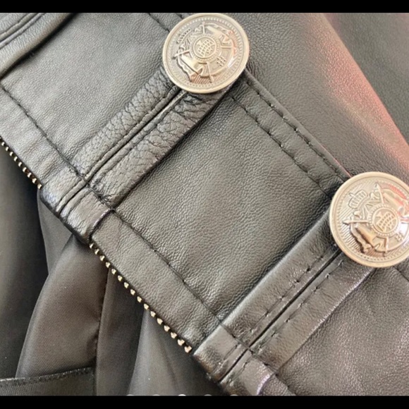 Military style genuine leather jacket - Picture 5 of 6